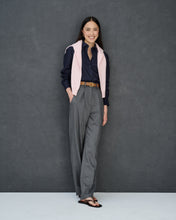 Load image into Gallery viewer, Charvey Gray Pleated Wide-leg Pants