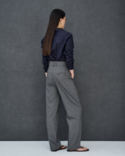 Load image into Gallery viewer, Charvey Gray Pleated Wide-leg Pants