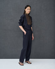 Load image into Gallery viewer, Andrea Navy Wool Blend Trousers