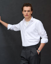 Load image into Gallery viewer, Leo White Cotton Poplin Unisex Shirt