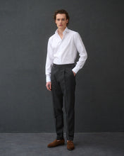 Load image into Gallery viewer, Leo White Cotton Poplin Unisex Shirt