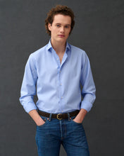Load image into Gallery viewer, Leo Deep Blue Cotton Poplin Unisex Shirt