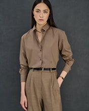 Load image into Gallery viewer, Esther Beige Wool Blend Shirt