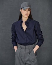 Load image into Gallery viewer, Charvey Gray Pleated Wide-leg Pants