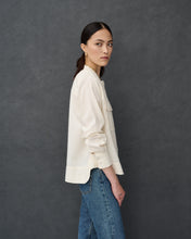Charger l'image dans la galerie, Blouse en laine mélangée ivoire Hailey