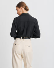 Load image into Gallery viewer, Leia Black Silk Shirt