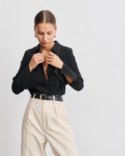 Load image into Gallery viewer, Leia Black Silk Shirt