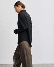 Load image into Gallery viewer, Kaia Black Silk Oversized Shirt