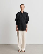Load image into Gallery viewer, Jackie Black Cotton Satin Shirt