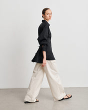 Load image into Gallery viewer, Jackie Black Cotton Satin Shirt