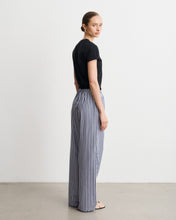 Load image into Gallery viewer, Lou Deep Blue Striped Cotton Poplin Pants