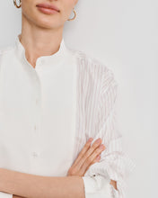 Load image into Gallery viewer, Chloe Red Pinstriped Cotton Poplin Shirt Dress