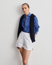 Load image into Gallery viewer, Alex White Cotton Poplin Shorts