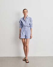 Load image into Gallery viewer, Alex Sky Blue Striped Cotton Poplin Shorts