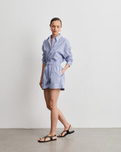Load image into Gallery viewer, Alex Sky Blue Striped Cotton Poplin Shorts