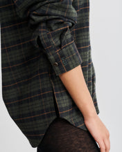 Load image into Gallery viewer, Zoey Fir Green Tartan Cotton Flannel Overshirt
