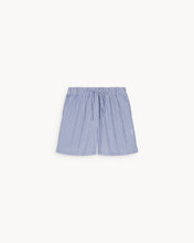 Load image into Gallery viewer, Alex Sky Blue Striped Cotton Poplin Shorts