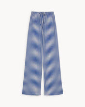 Load image into Gallery viewer, Lou Deep Blue Striped Cotton Poplin Pants