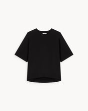 Load image into Gallery viewer, The Oversize T-shirt in black cotton