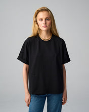 Load image into Gallery viewer, The Oversize T-shirt in black cotton