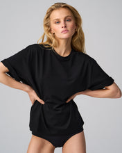 Load image into Gallery viewer, The Oversize T-shirt in black cotton