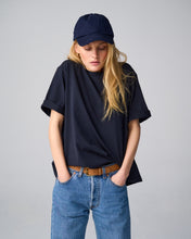 Load image into Gallery viewer, The Oversize T-shirt in Navy Blue Cotton