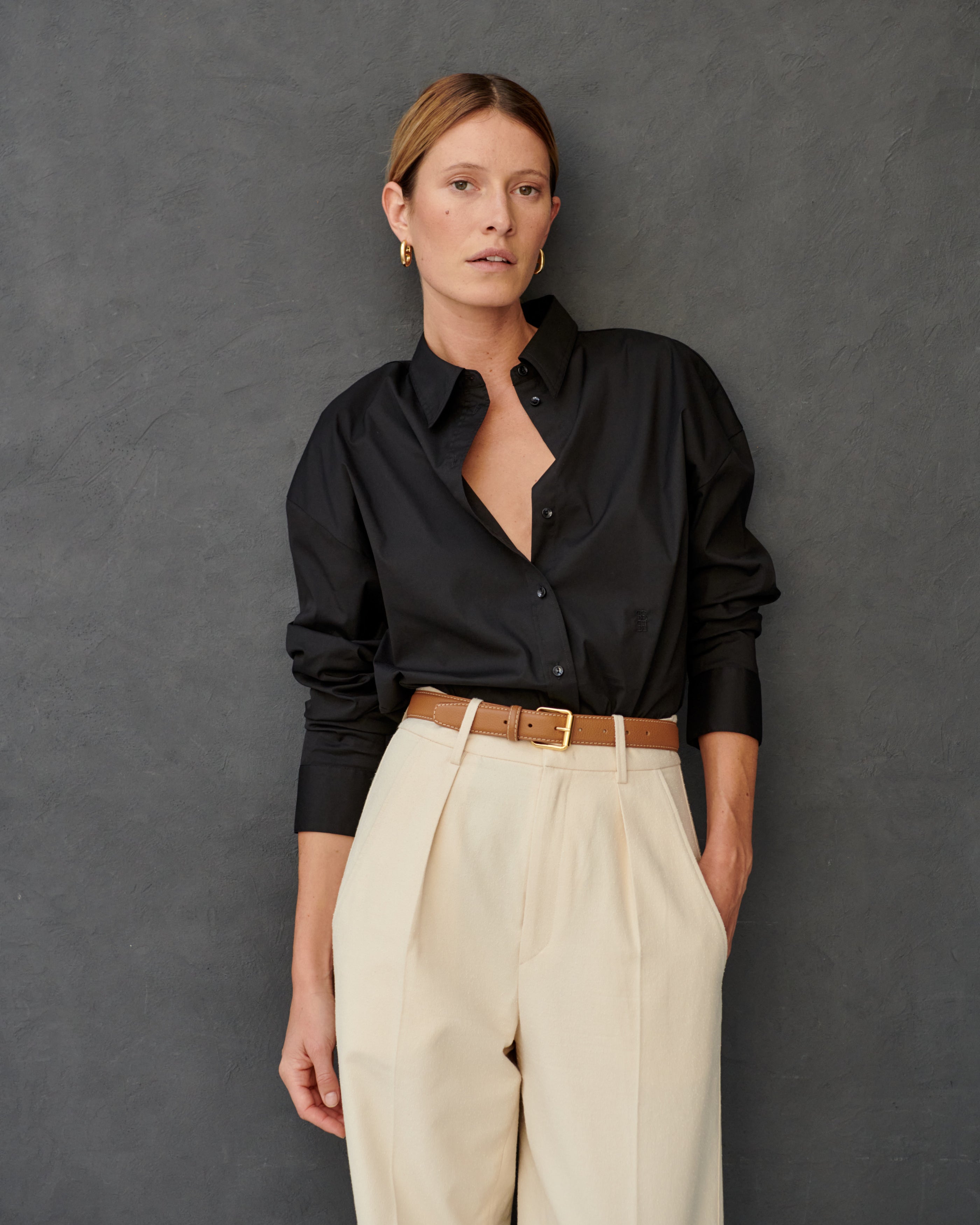 Femme Chemisier Noir Outfit Chemise Chemisier Oversize Femme