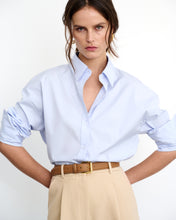 Load image into Gallery viewer, Kaia Sky Blue Cotton Poplin Oversized Shirt