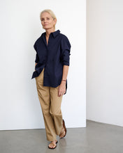Charger l'image dans la galerie, Pantalon en popeline de coton beige Andrea