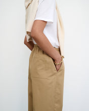 Charger l'image dans la galerie, Pantalon en popeline de coton beige Andrea