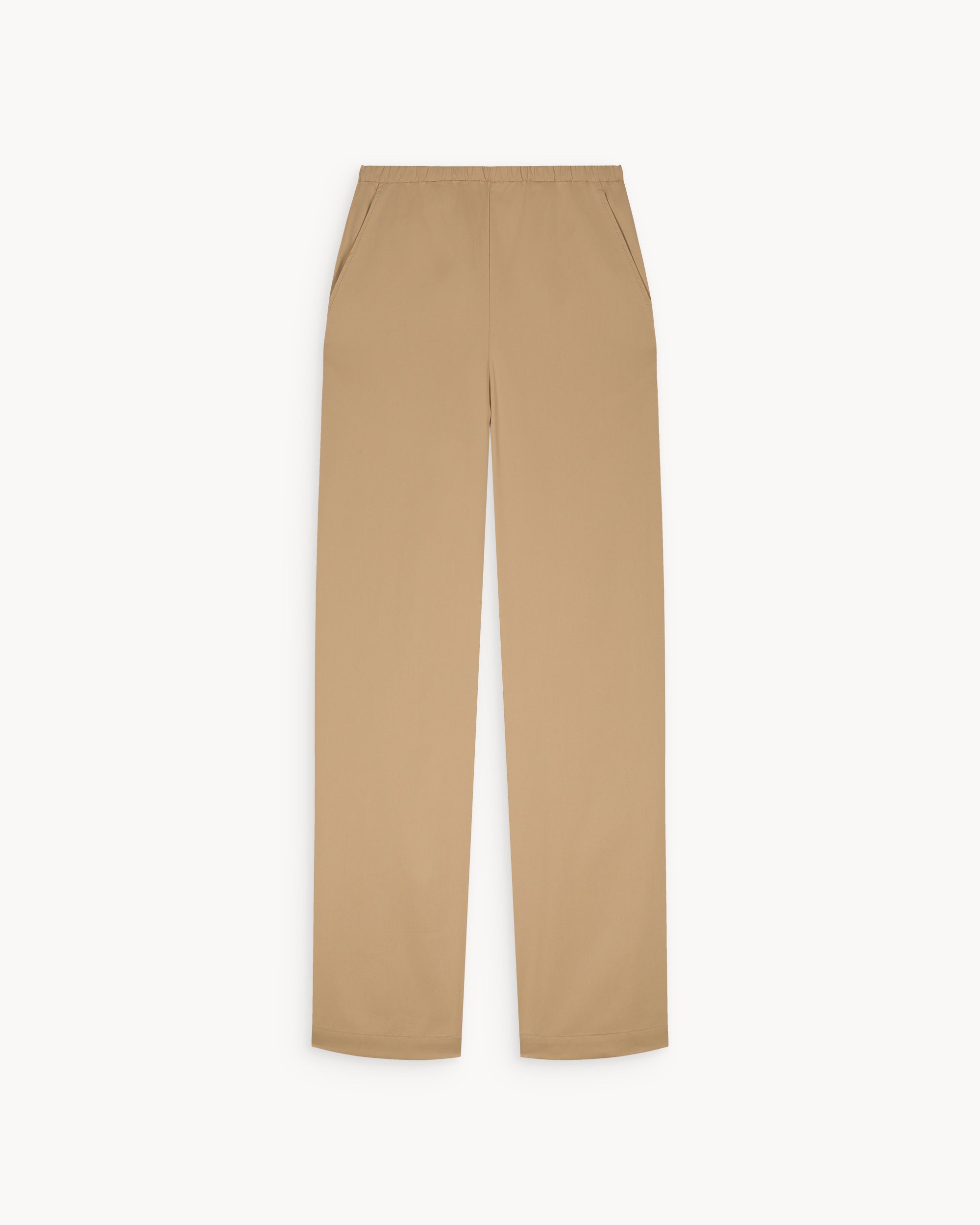  Andrea Beige Cotton Poplin Pants