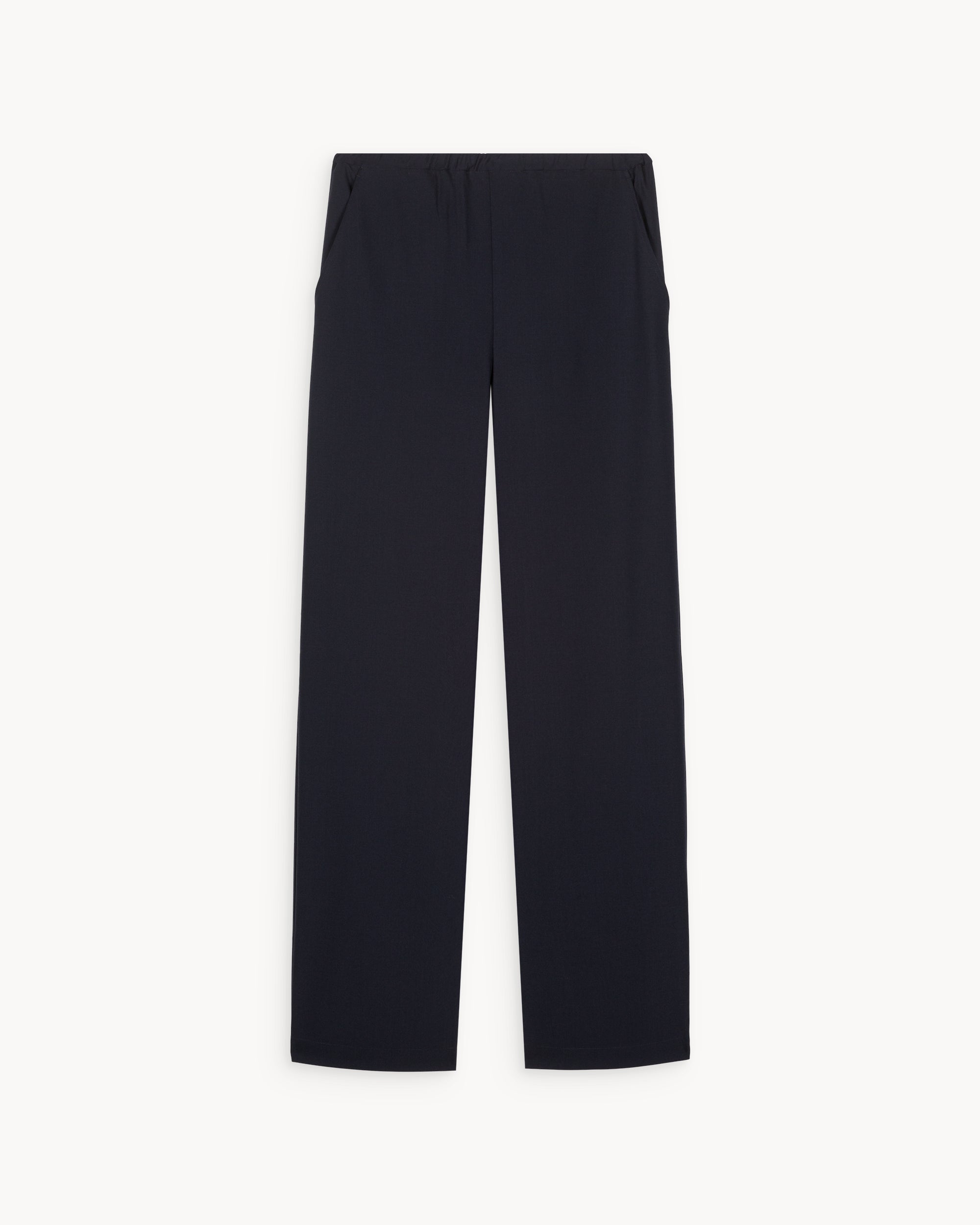  Andrea Navy Wool Blend Trousers