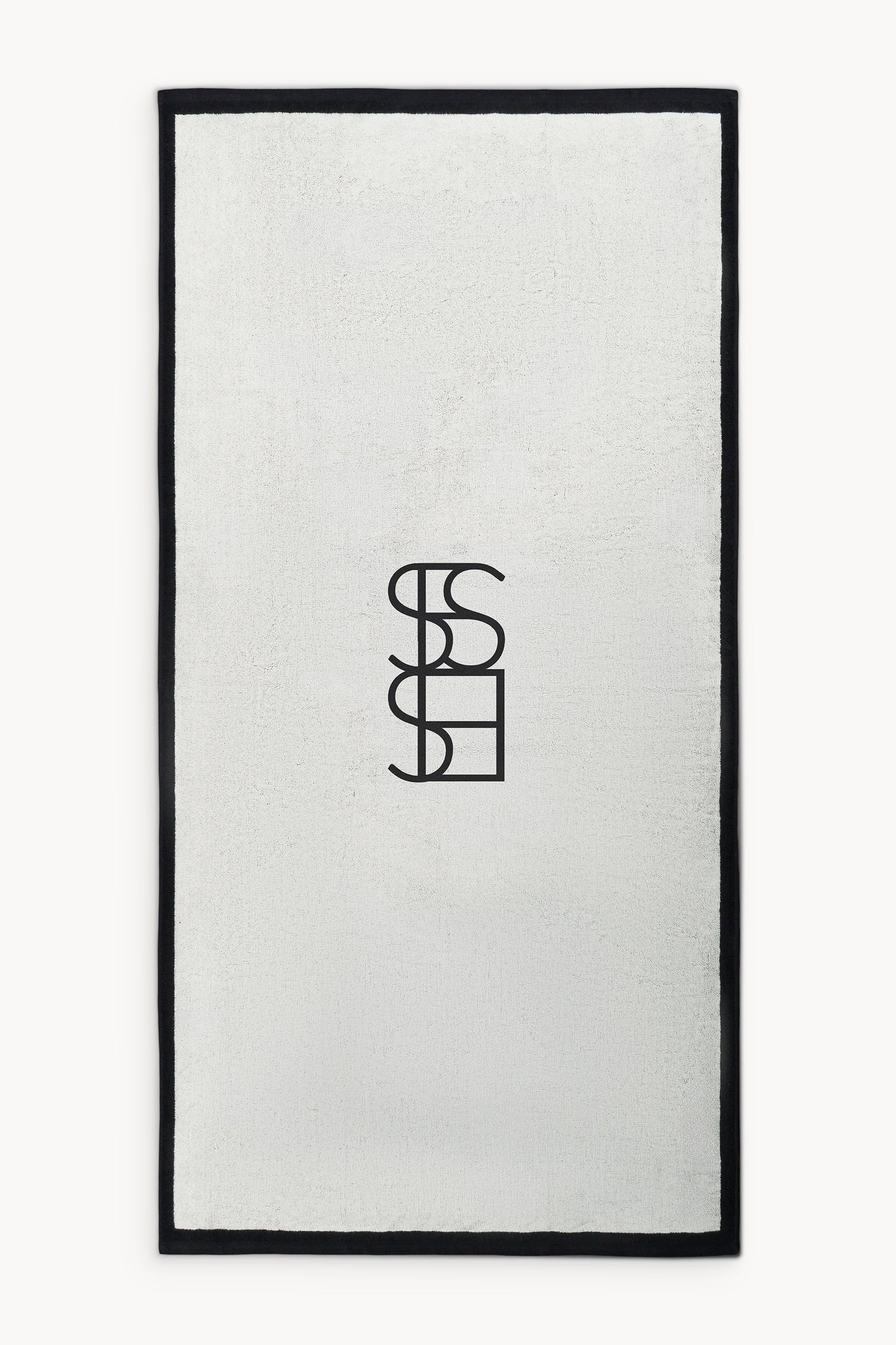 Serviette de bain en coton monogramme
