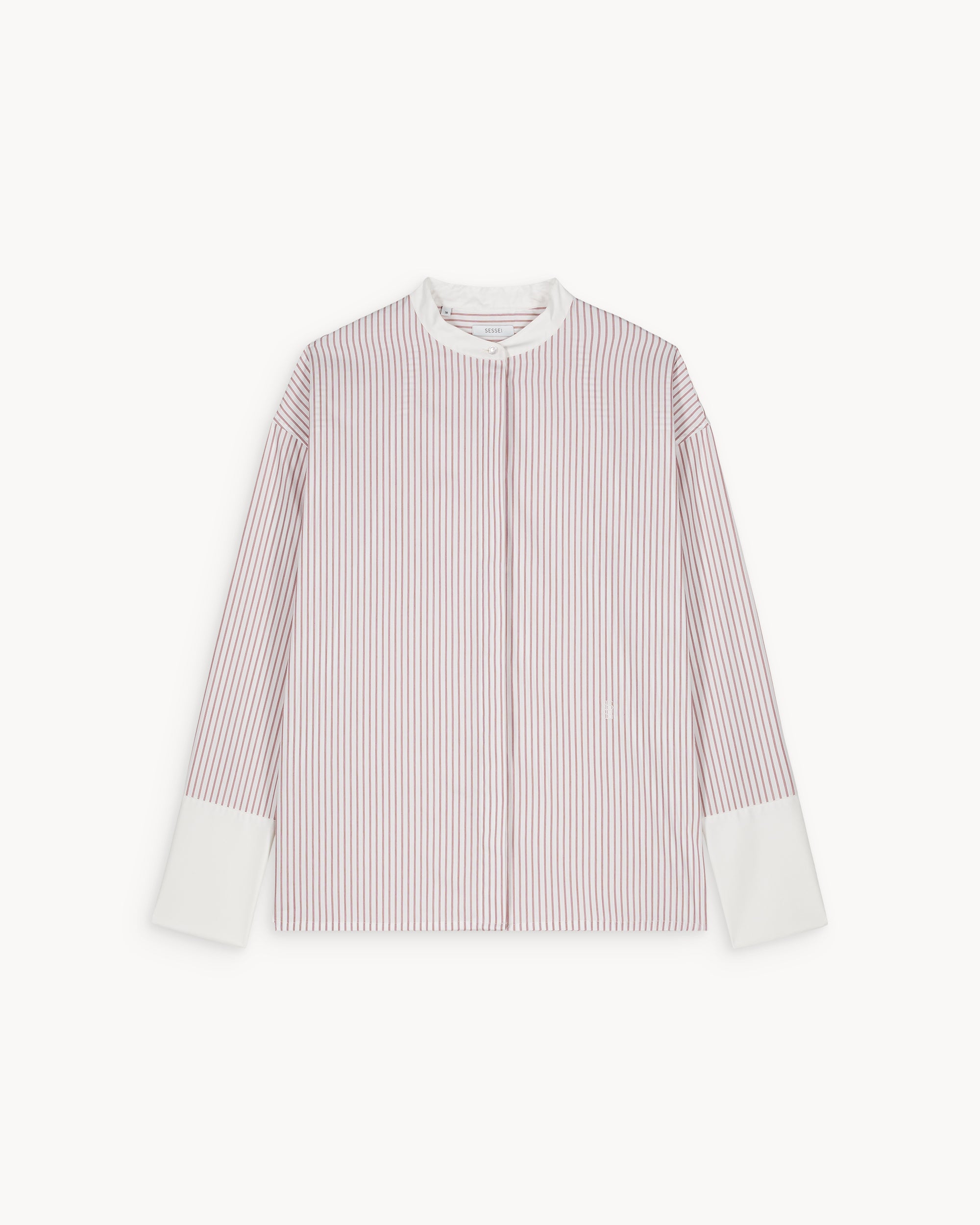 Bianca Red Striped Cotton Poplin Shirt