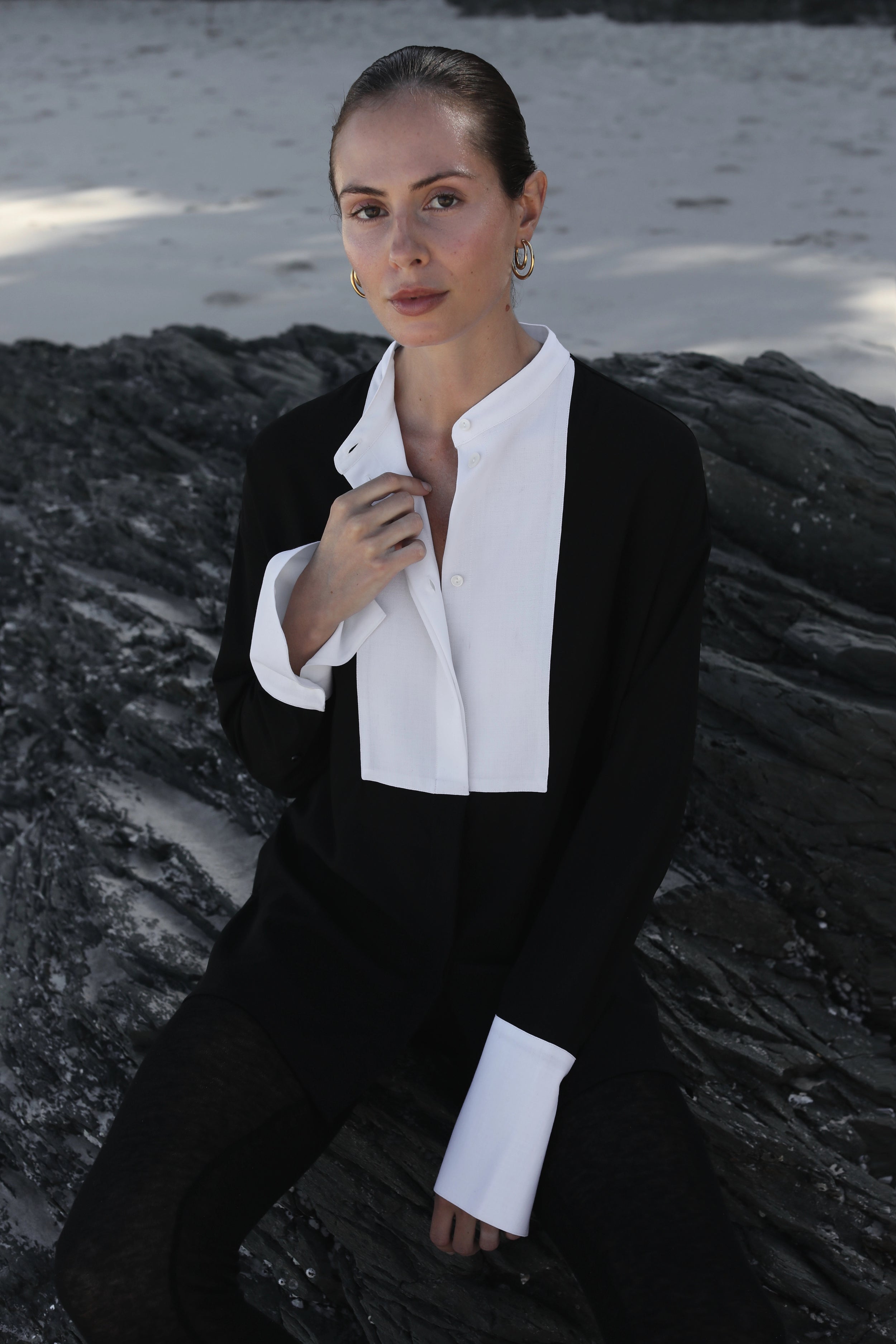 Chemise Bianca noir - SESSEI Atelier