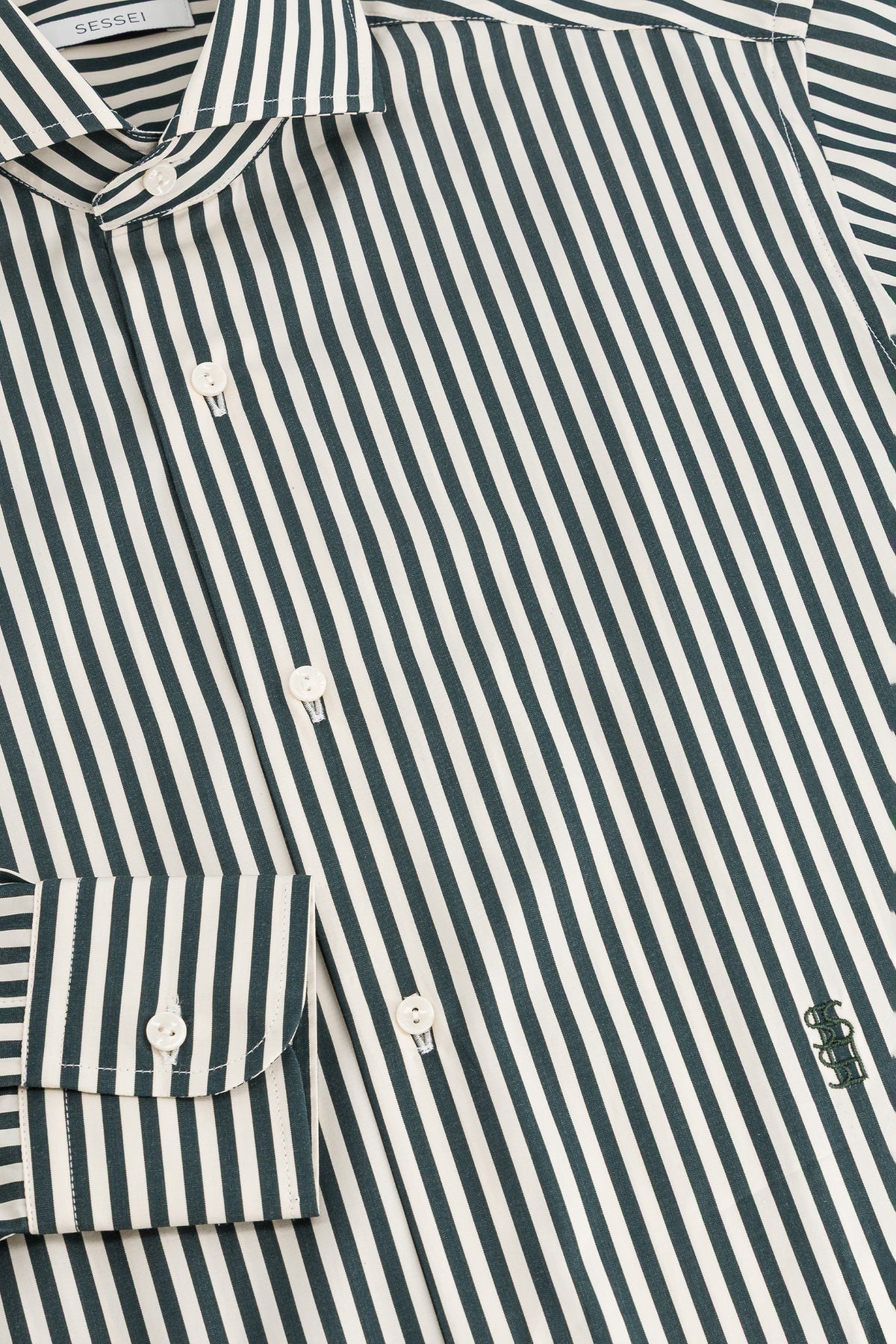 Leo Green Striped Shirt