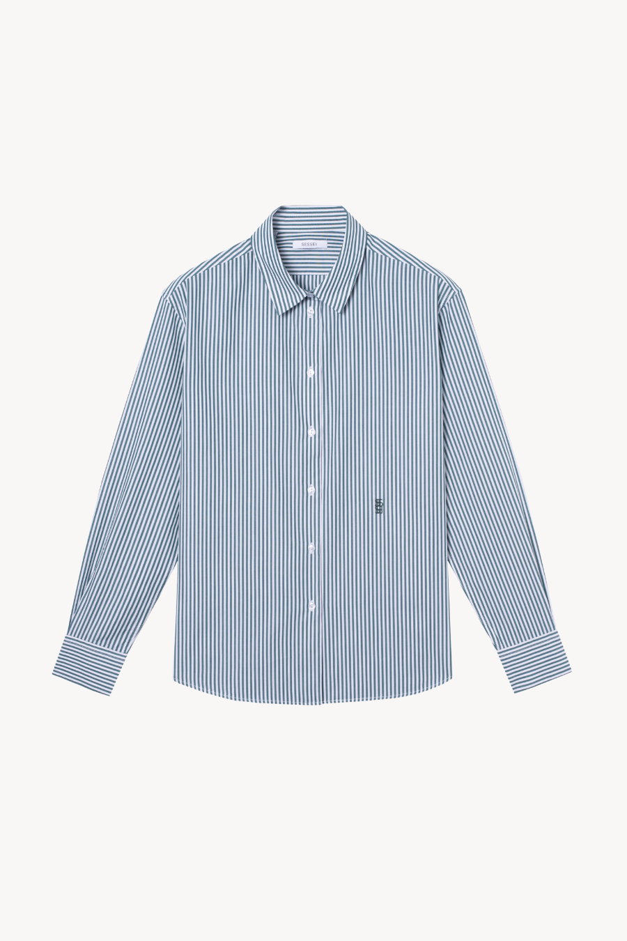 Esther Green Striped Cotton Poplin Shirt