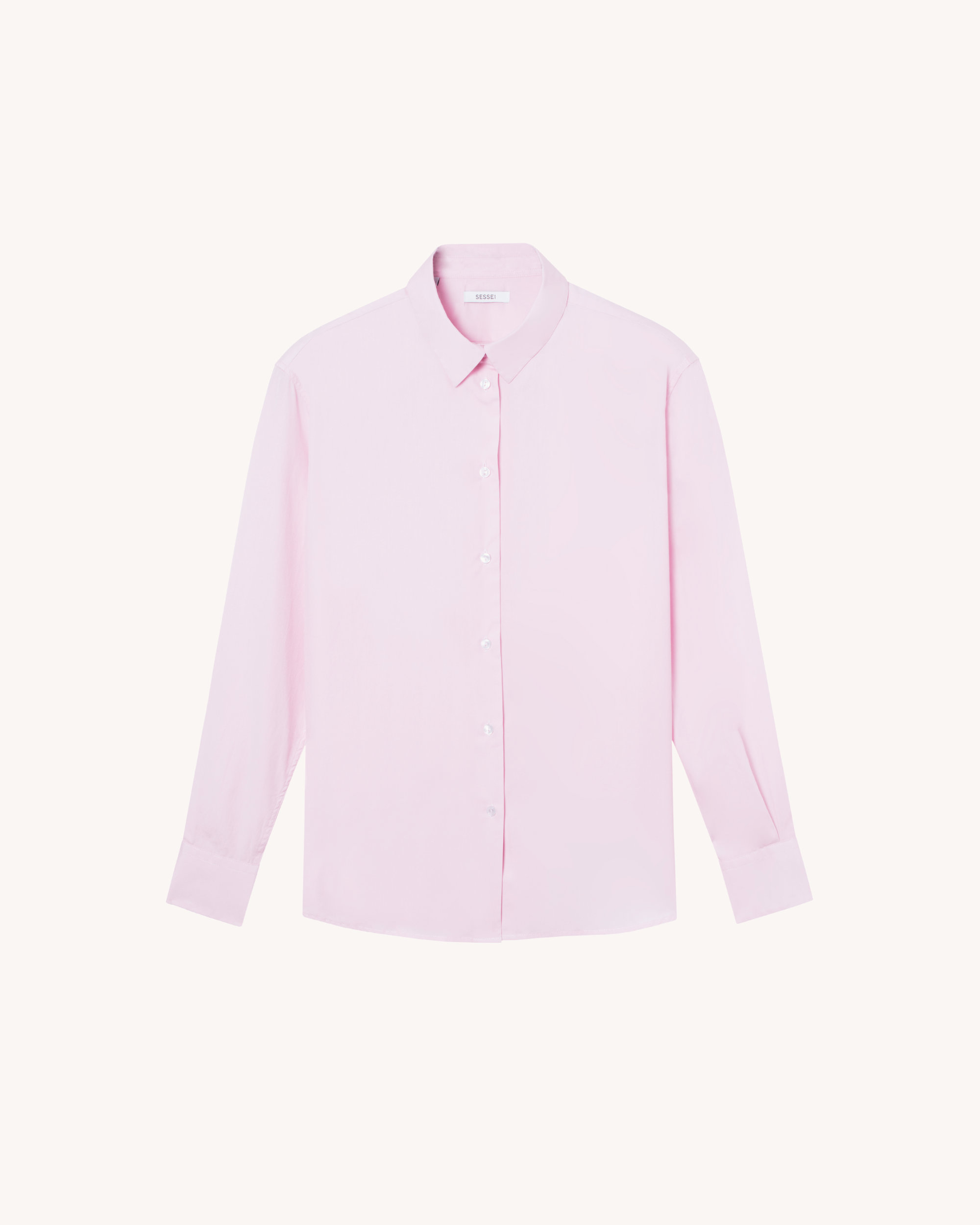 Chemise en popeline de coton rose Esther