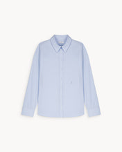Load image into Gallery viewer, Kaia Sky Blue Cotton Poplin Oversized Shirt
