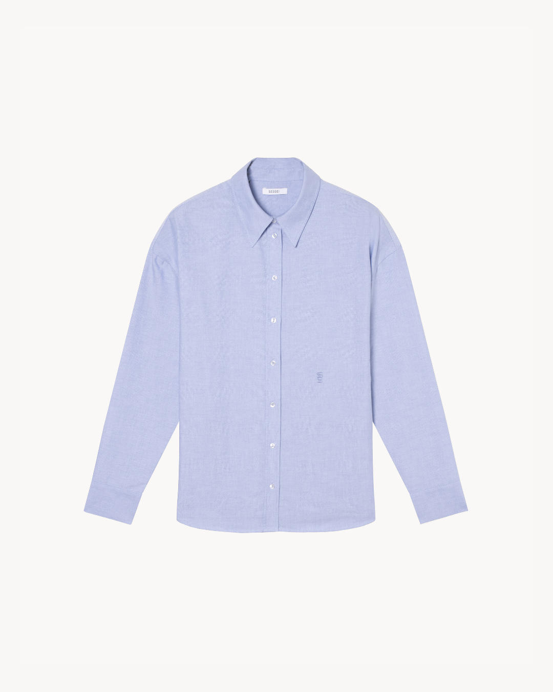 Kaia Sky Blue Oxford Cotton Oversized Shirt