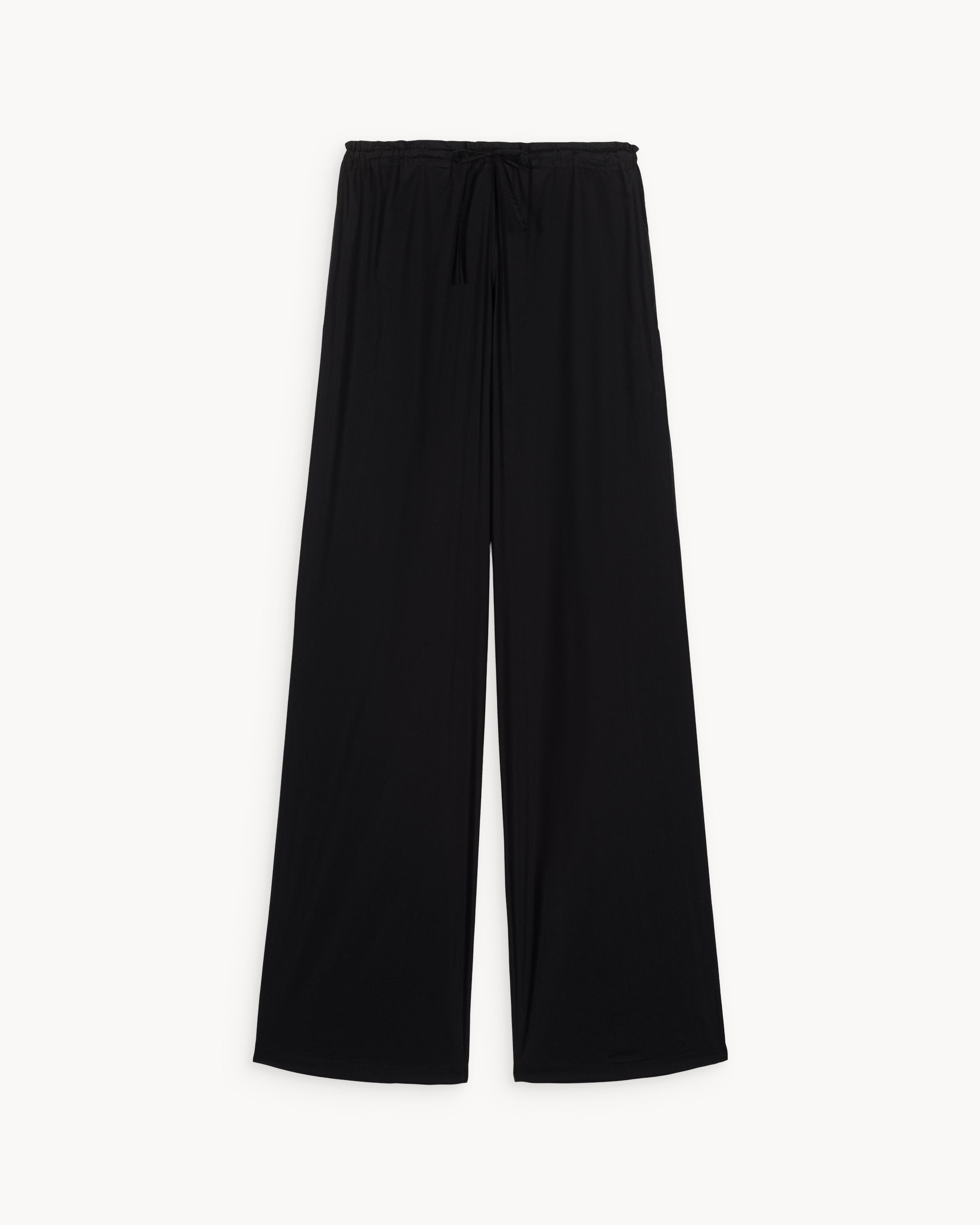 Lou Black Cotton Satin Pants