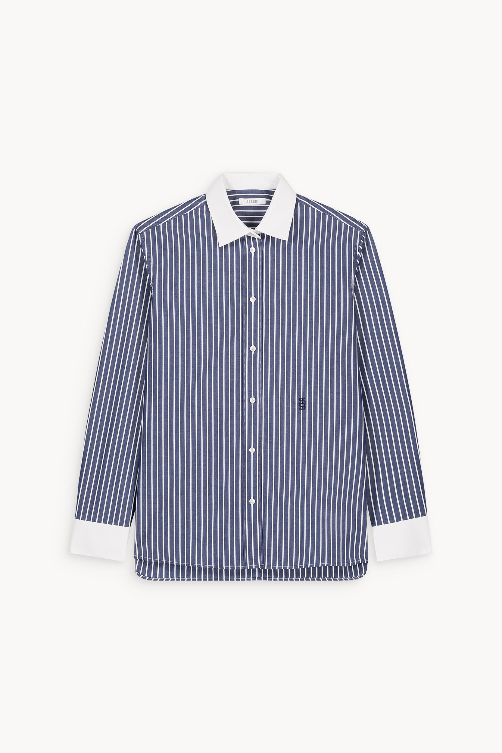 Chemise à rayures bleu marine Monica