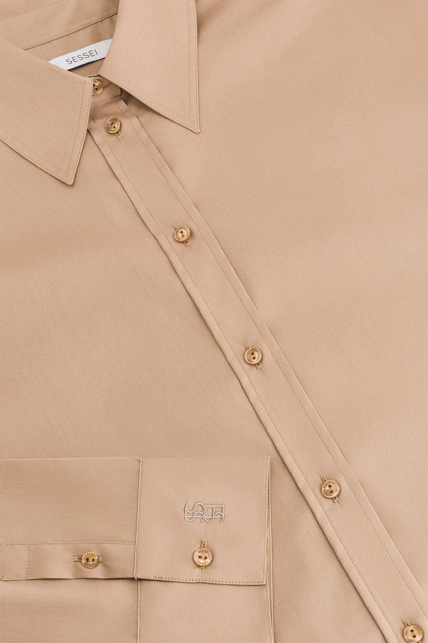Kate Beige Oversized Shirt Dress 