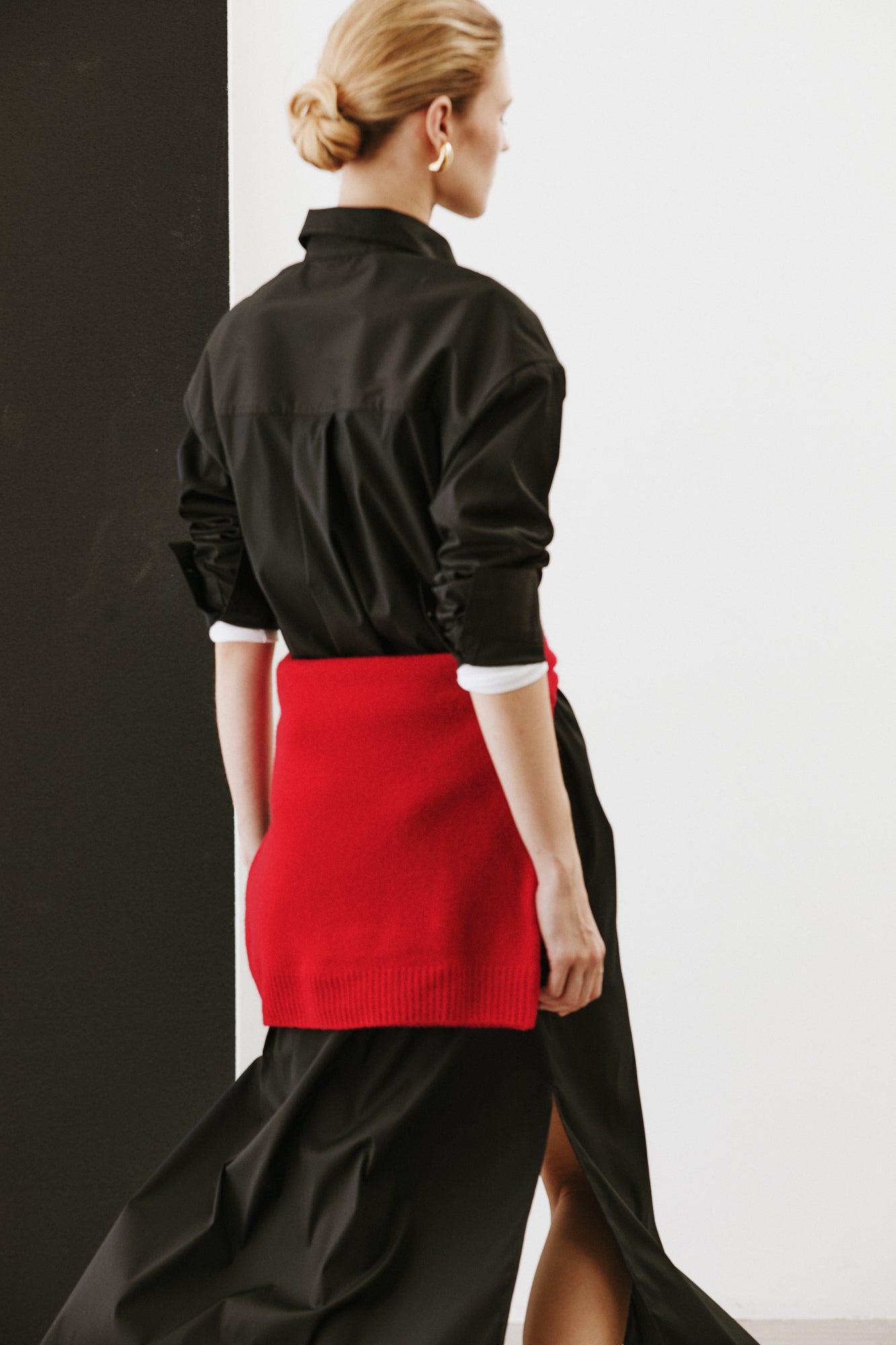 Kate Black Oversized Shirt Dress 