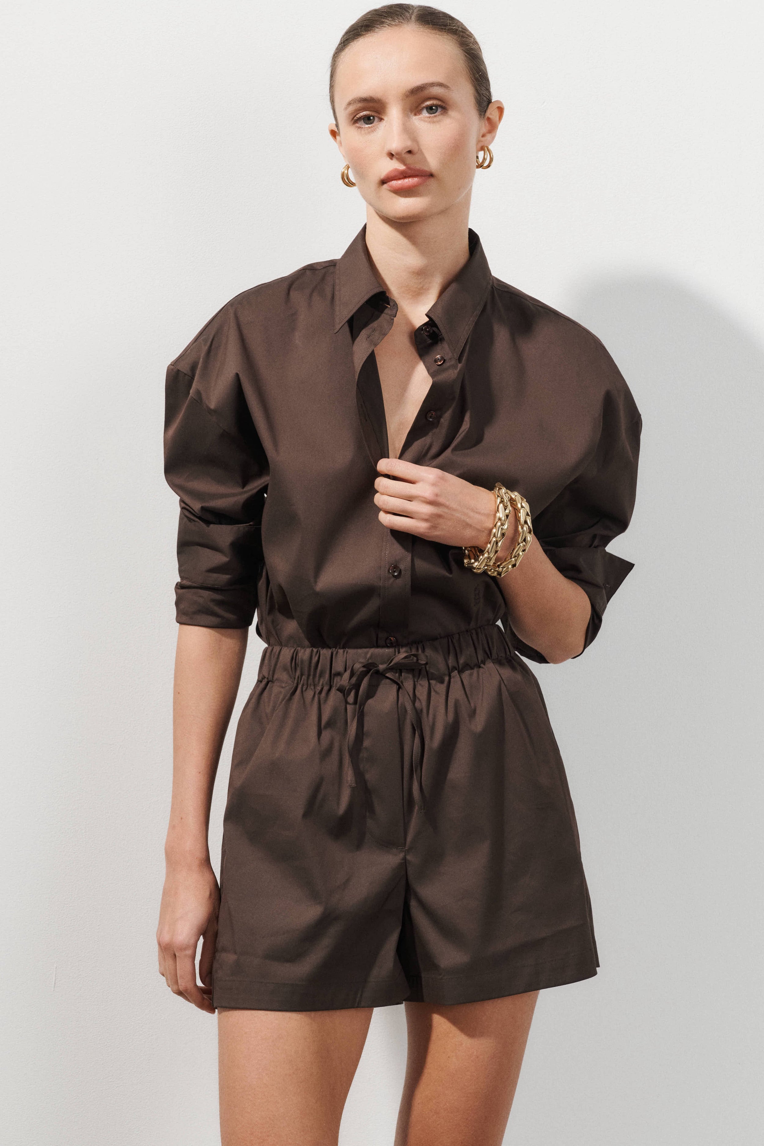 Chemise marron Kaia
