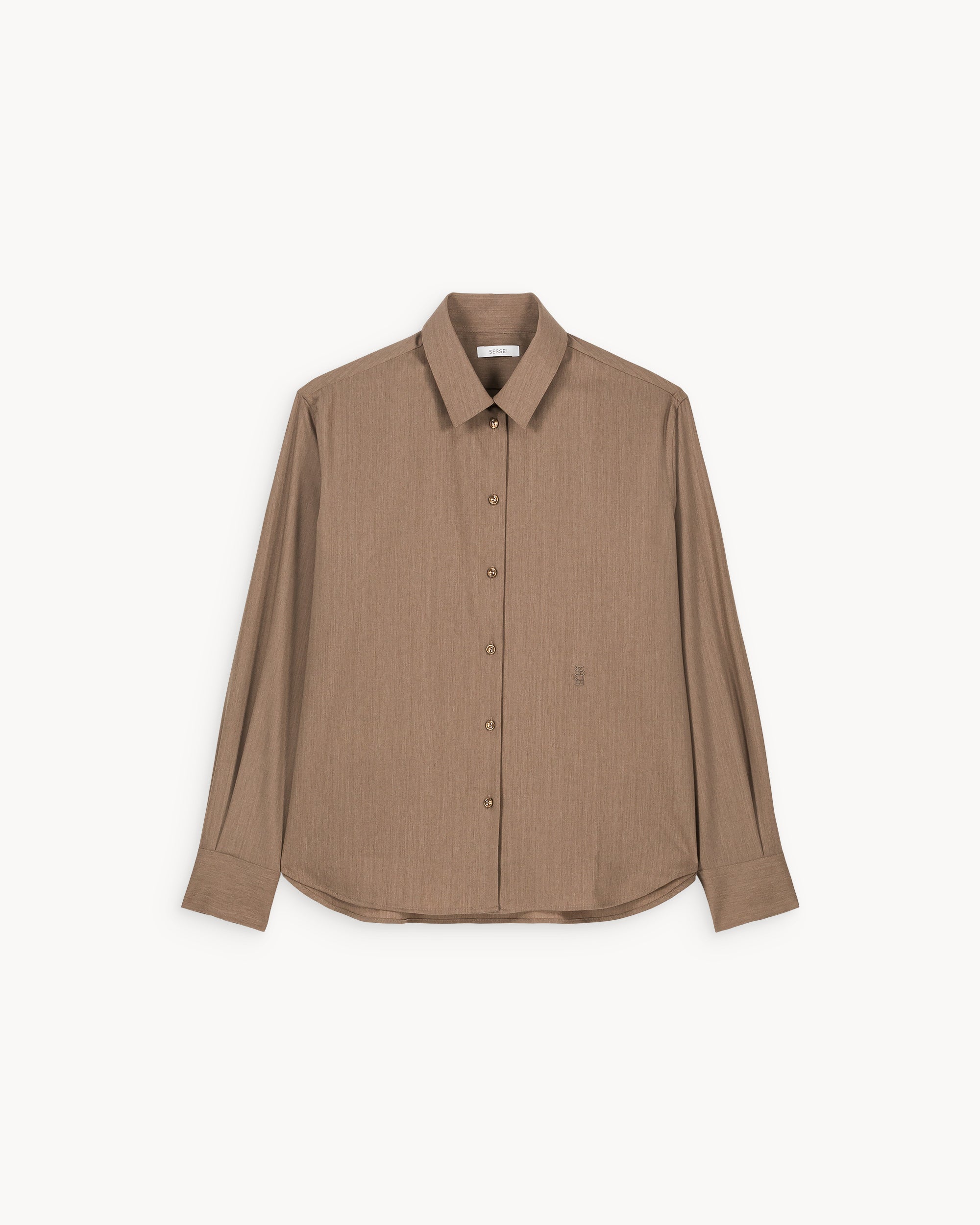 Esther Beige Wool Blend Shirt 