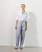 Charger l&#39;image dans la galerie, Pantalon en popeline de coton gris Lou
