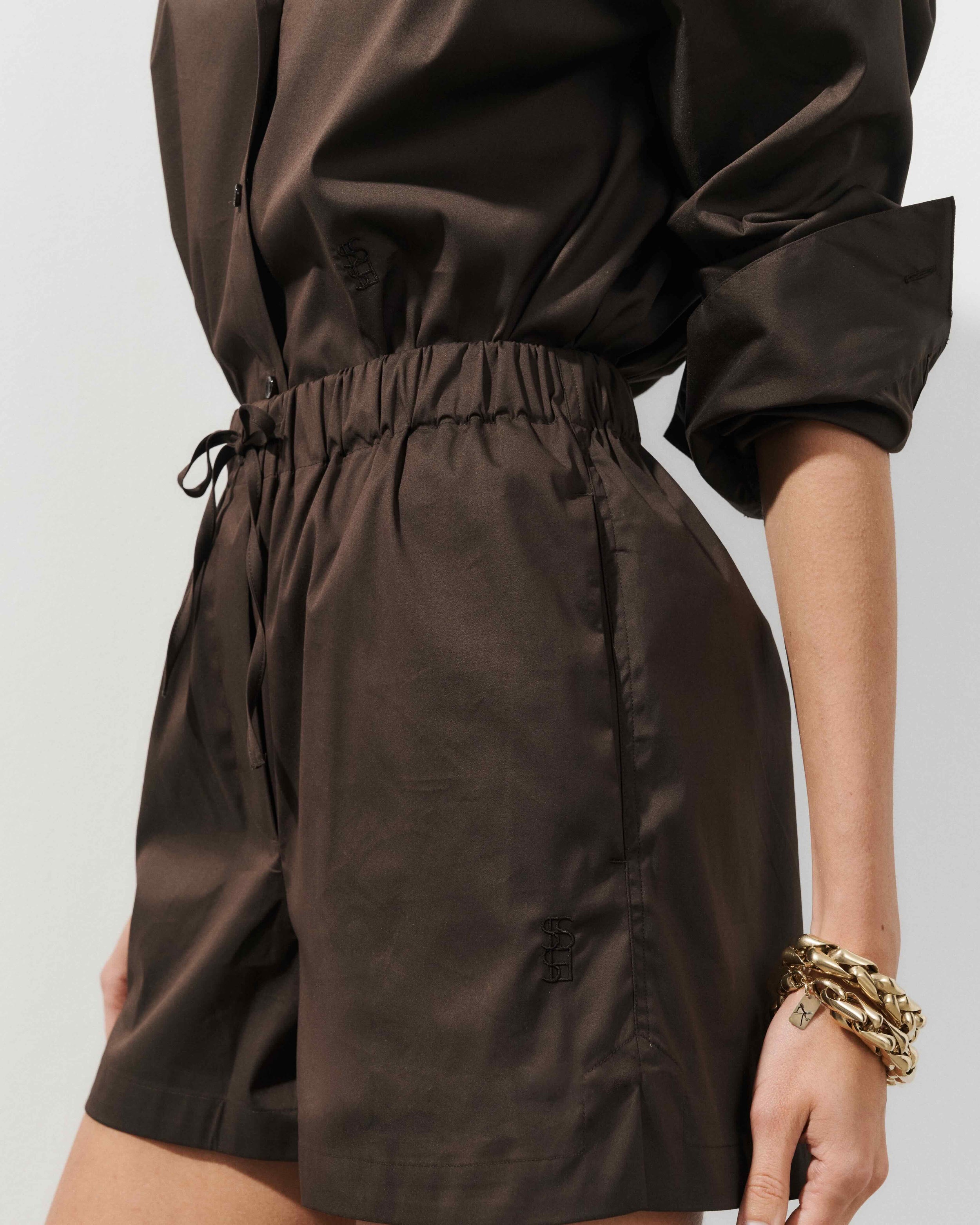 Alex Brown Cotton Poplin Shorts