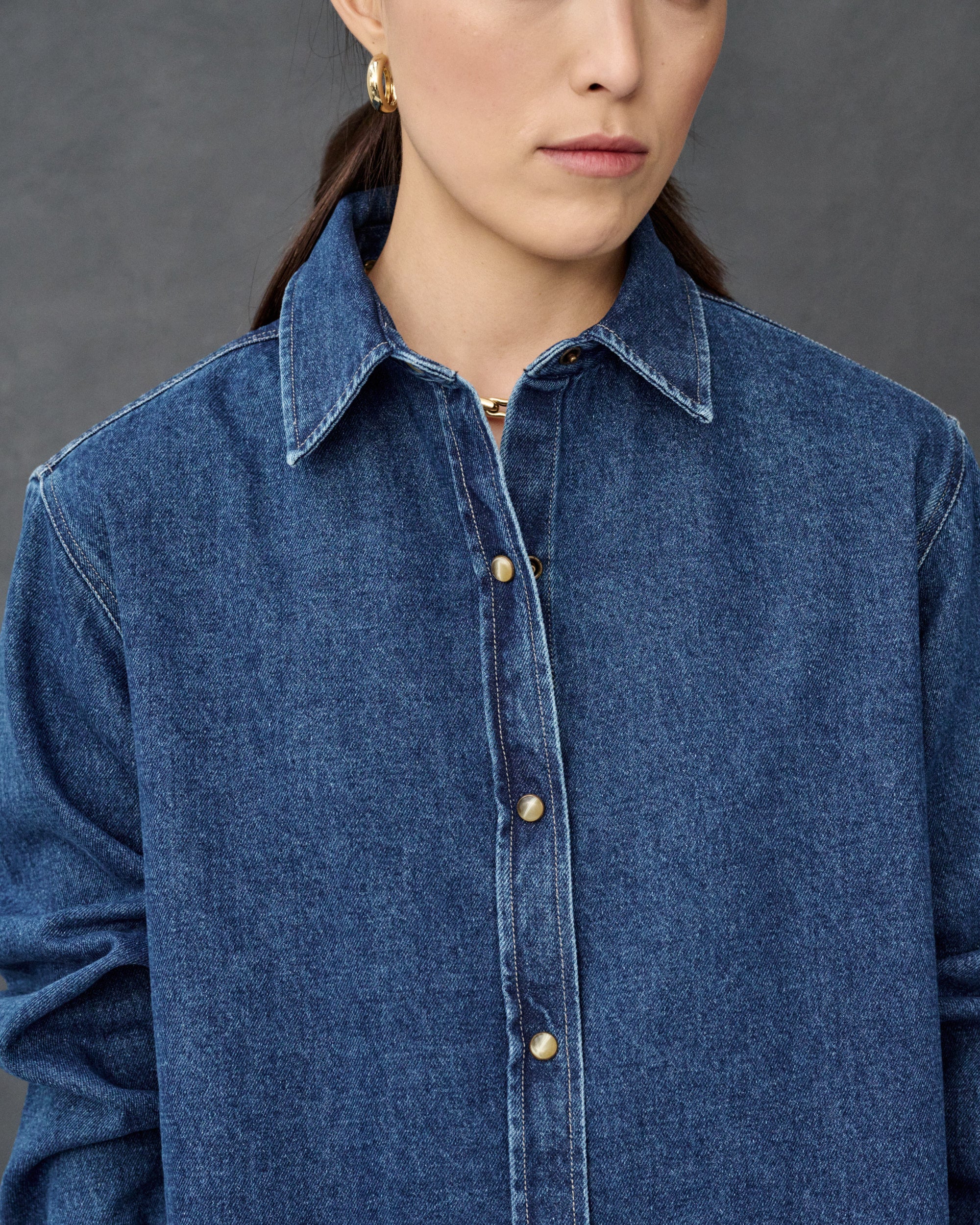 Surchemise en denim brut Zoey