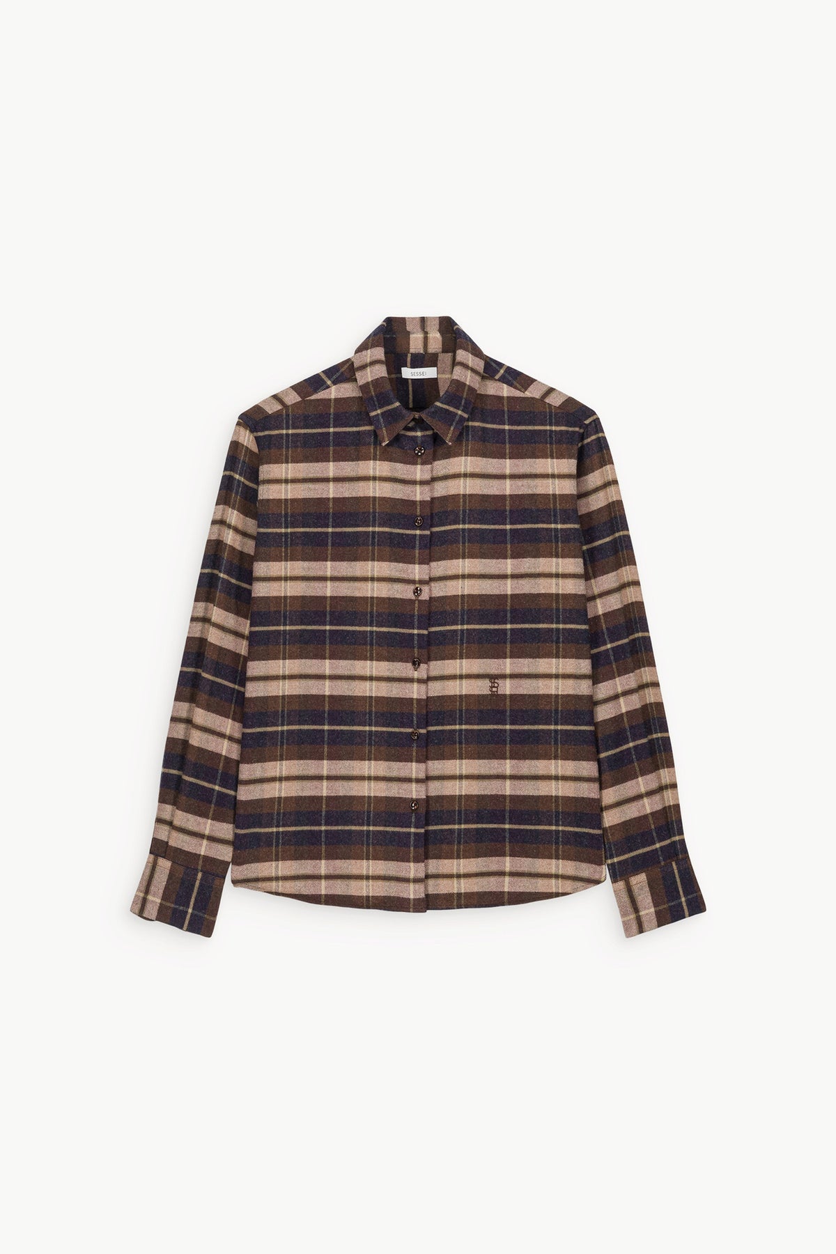 Chemise en tartan beige Esther
